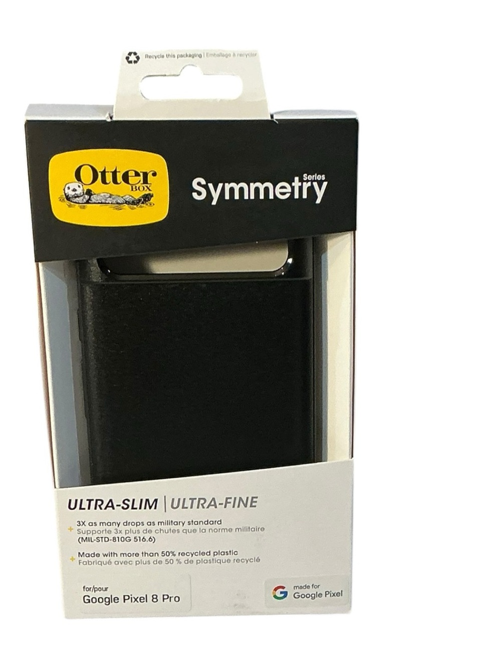 OtterBox Symmetry Series Case For Google Pixel 8 Pro – Black – Ultra-Slim